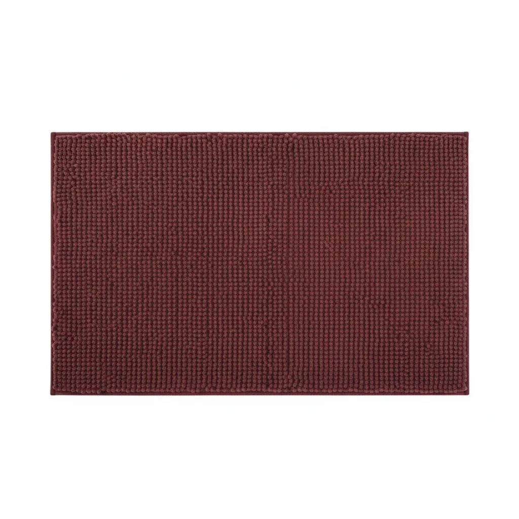 Tapis De Bain Chenille 60x90CM Marron Chocolat
