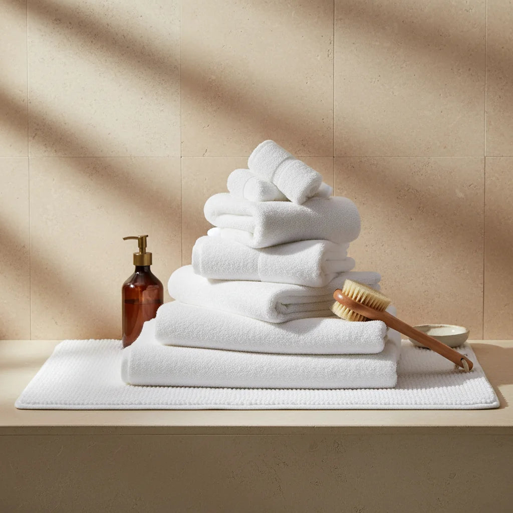 Tapis De Bain Chenille Blanc