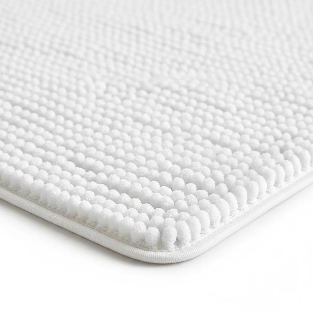 Tapis De Bain Chenille Blanc