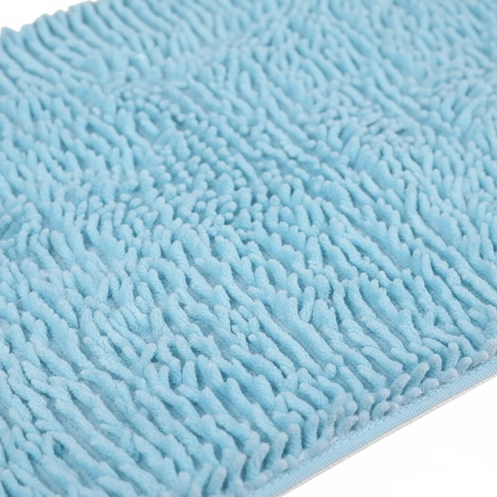 Tapis de Bain Chenille Bleu 70x140cm