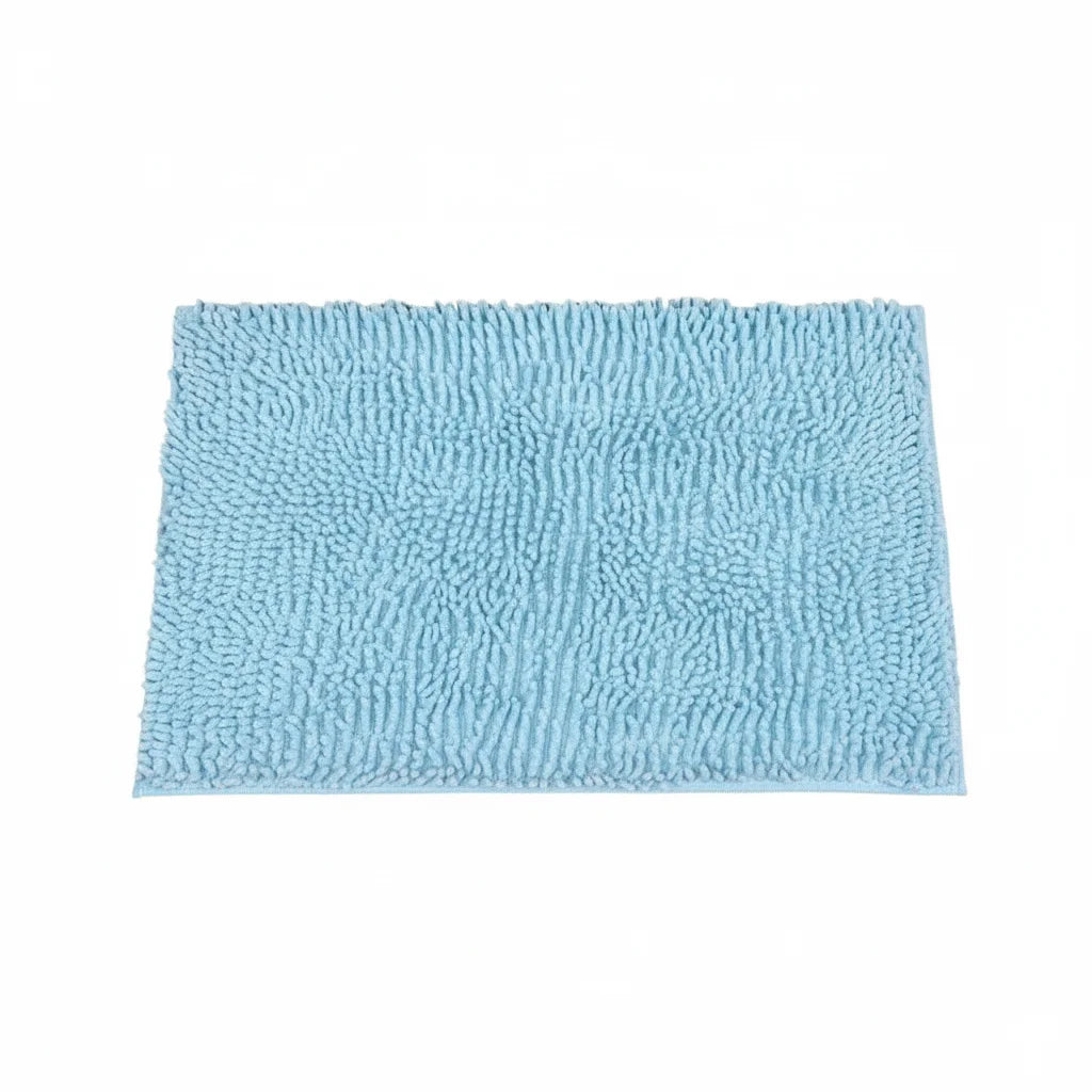Tapis de Bain Chenille Bleu 70x140cm