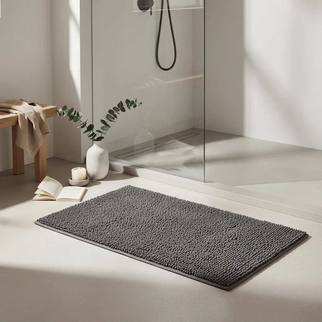 Tapis De Bain Chenille Gris