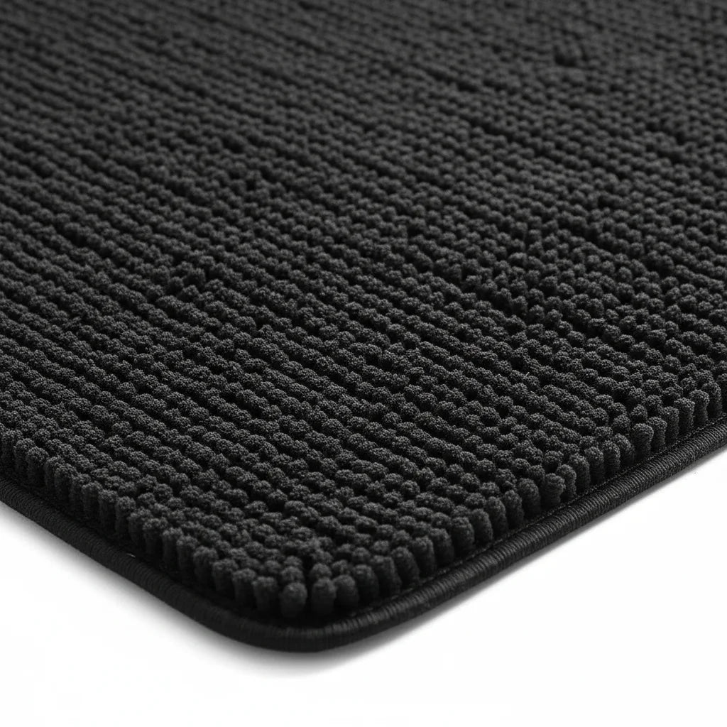 Tapis De Bain Chenille Noir
