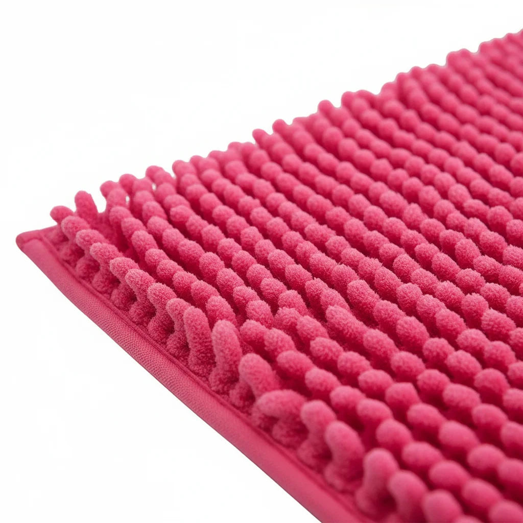 Tapis De Bain Chenille Rose Fushia