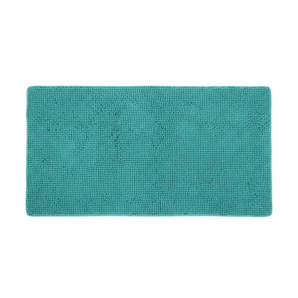 Tapis de Bain Chenille Turquoise