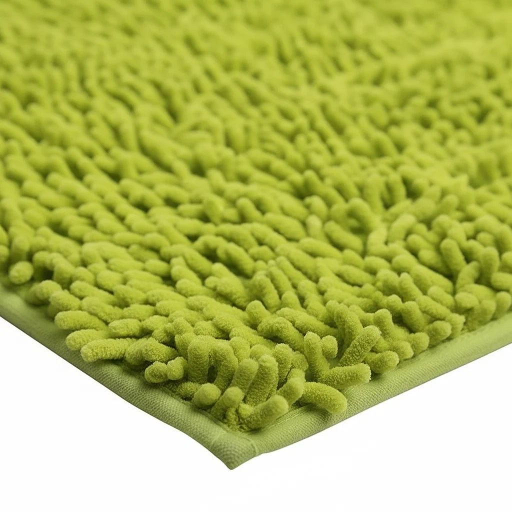 Tapis de Bain Chenille Vert 70x140cm