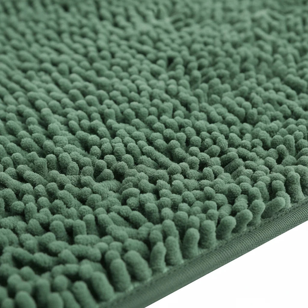 Tapis De Bain Chenille Vert Foncé