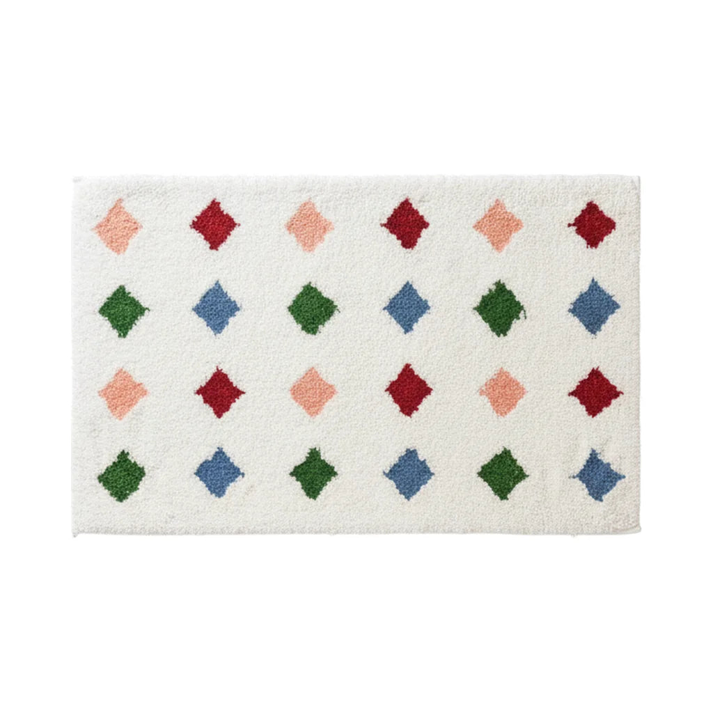 Tapis de Bain Coloré Losanges Festifs