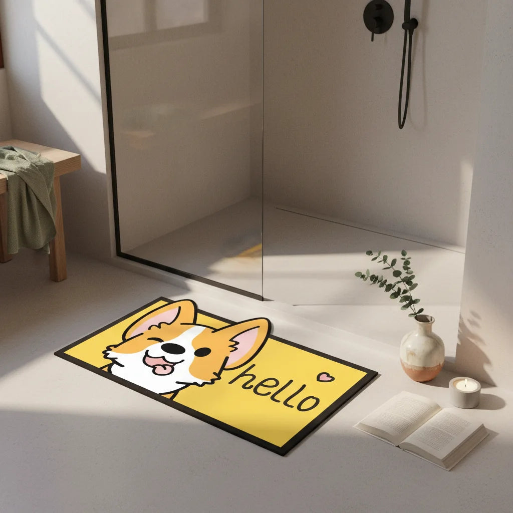 Tapis De Bain Corgi