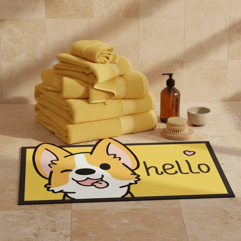 Tapis De Bain Corgi