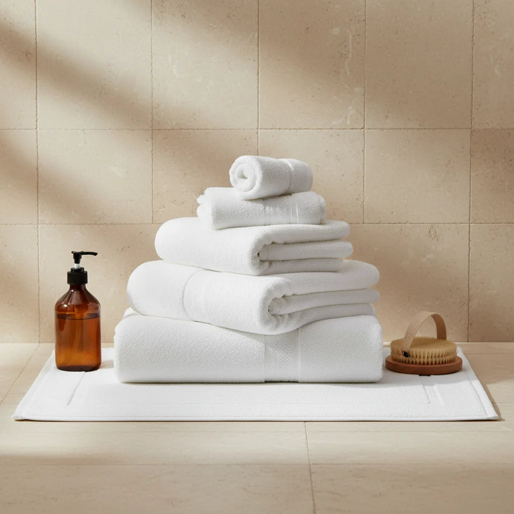 Tapis De Bain Coton Blanc