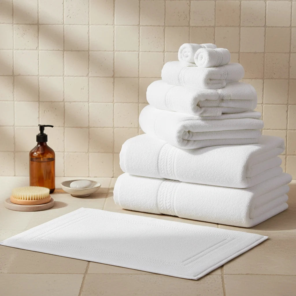 Tapis De Bain Coton Bleu Glacier