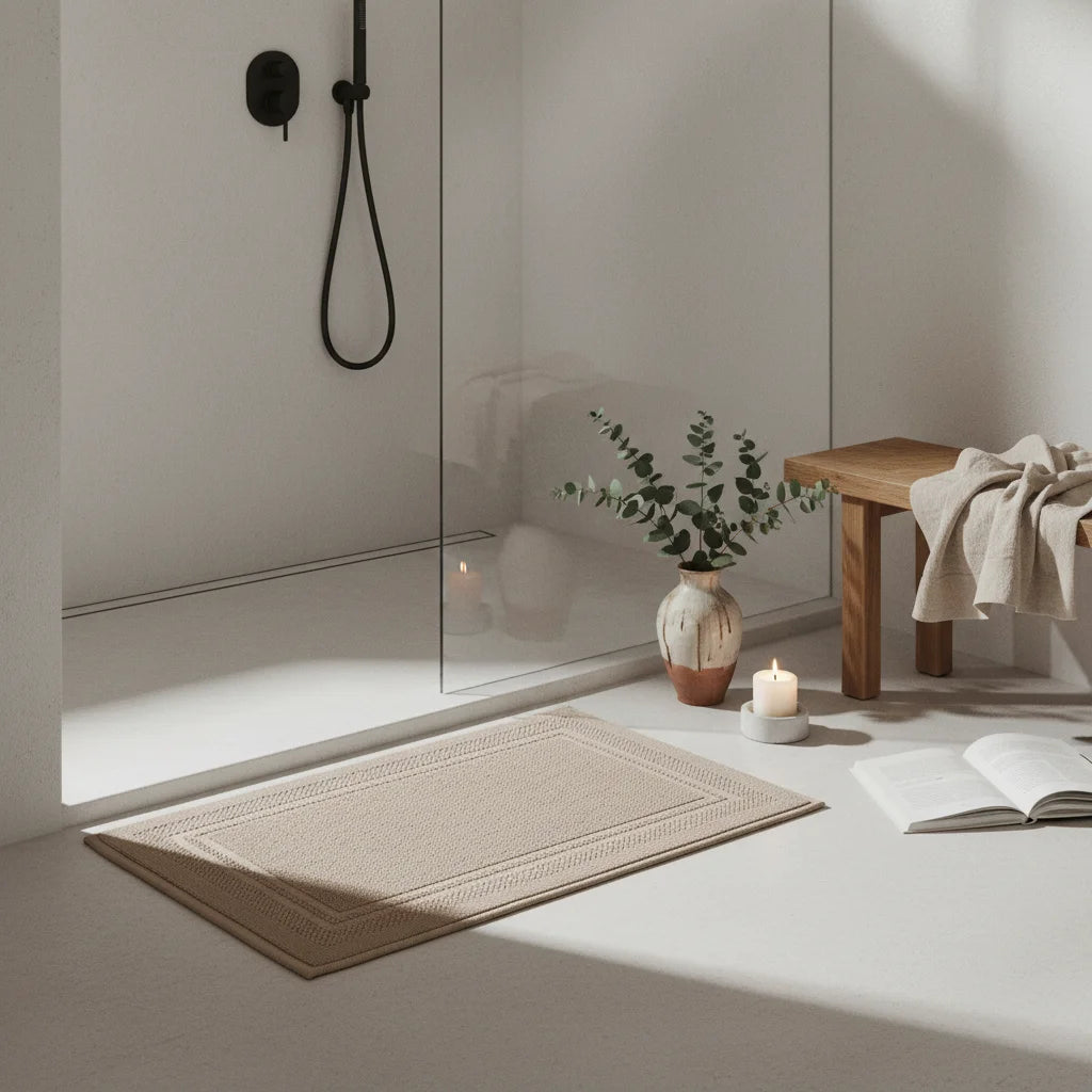 Tapis De Bain Coton Lin Doux