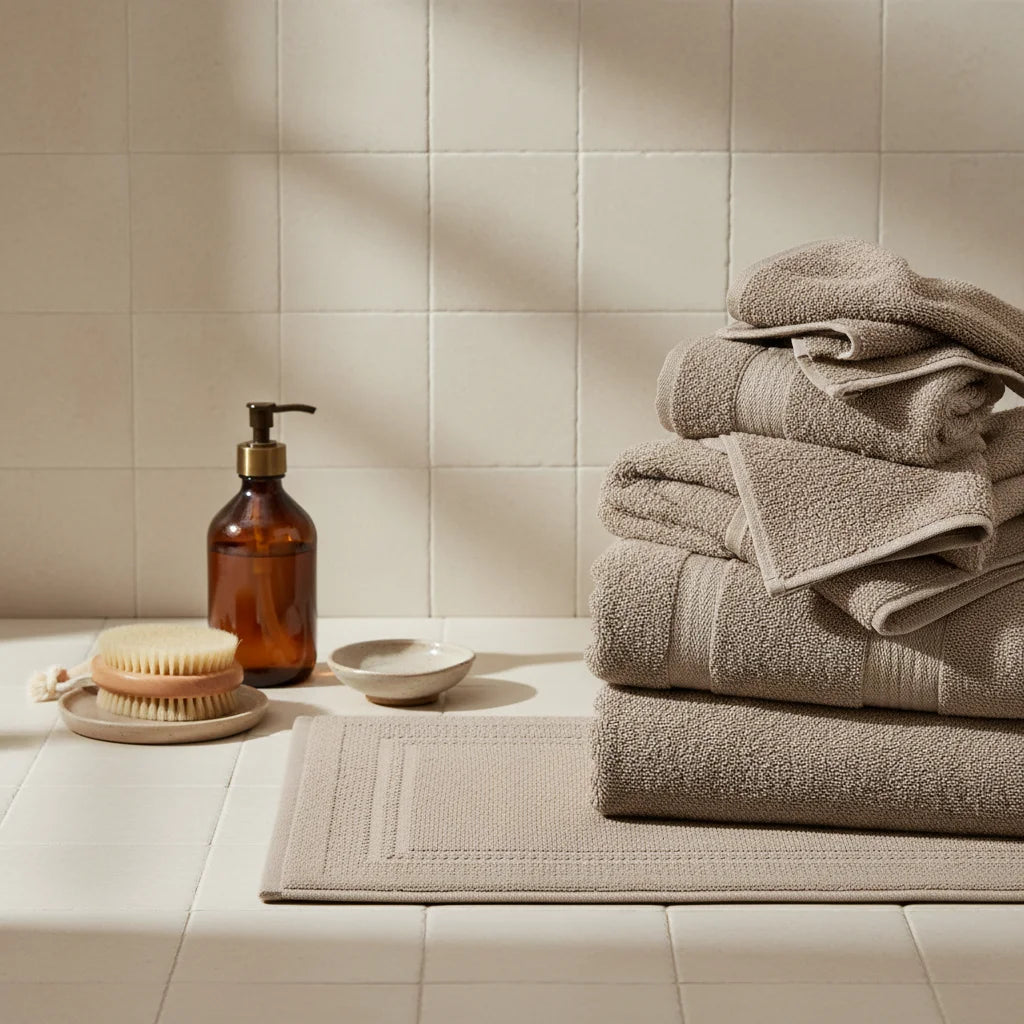 Tapis De Bain Coton Lin Doux