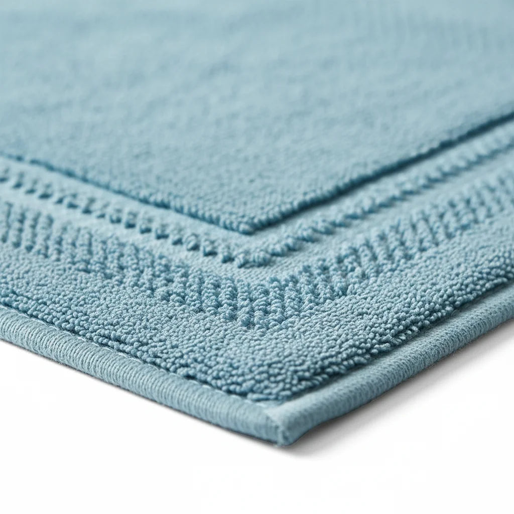 Tapis De Bain Coton Bleu Pétrole