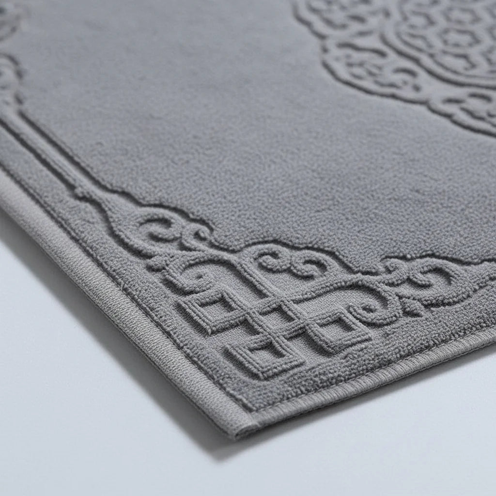 Tapis De Bain Coton Épais Gris Pierre