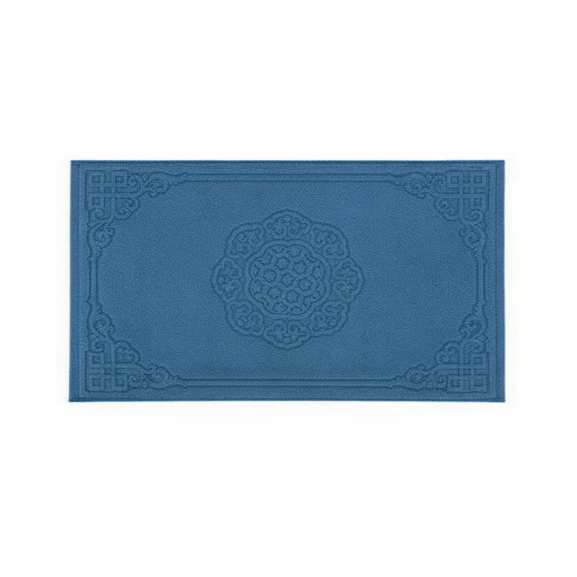 Tapis De Bain Coton Épais Bleu Canard