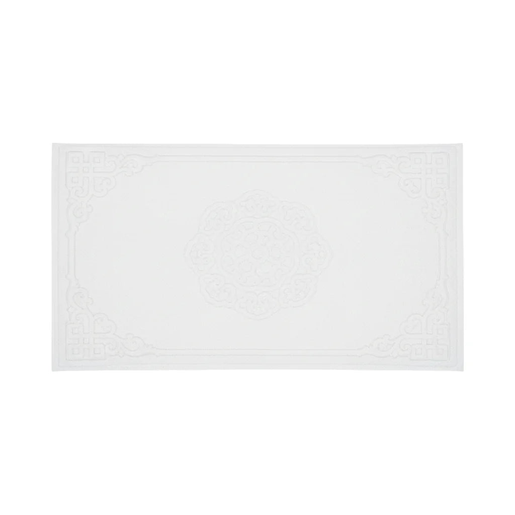 Tapis De Bain Coton Épais Écru Pur