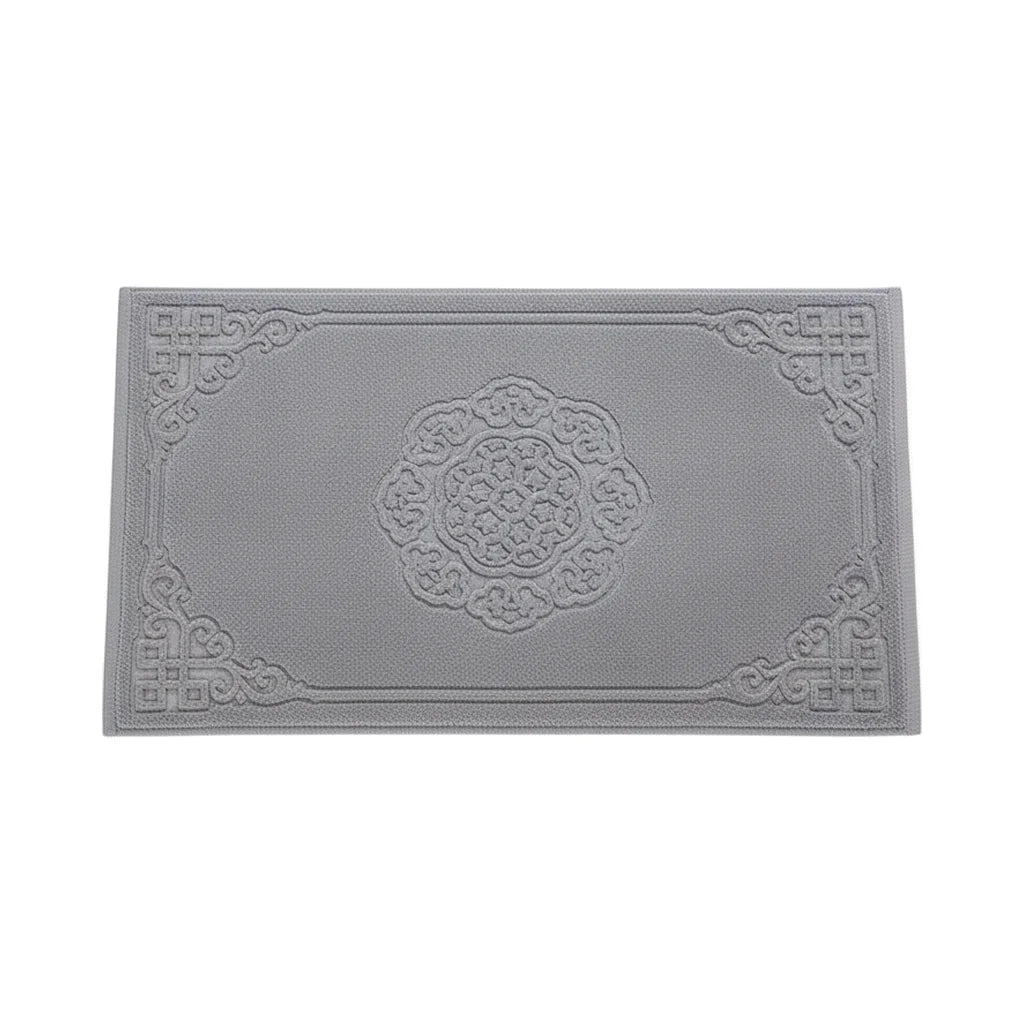 Tapis De Bain Coton Épais Gris Pierre