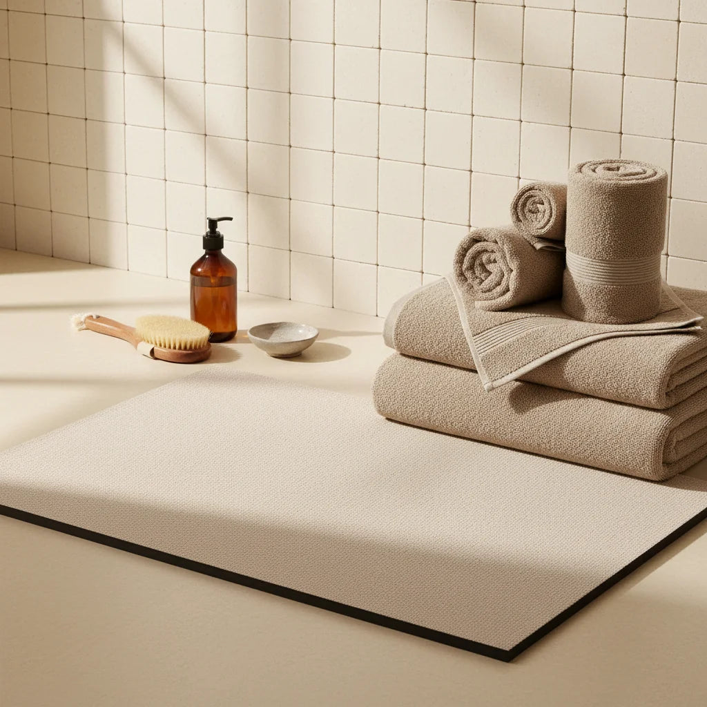 Tapis De Bain Crème 60x120cm