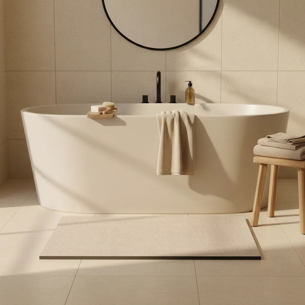 Tapis De Bain Crème 60x120cm