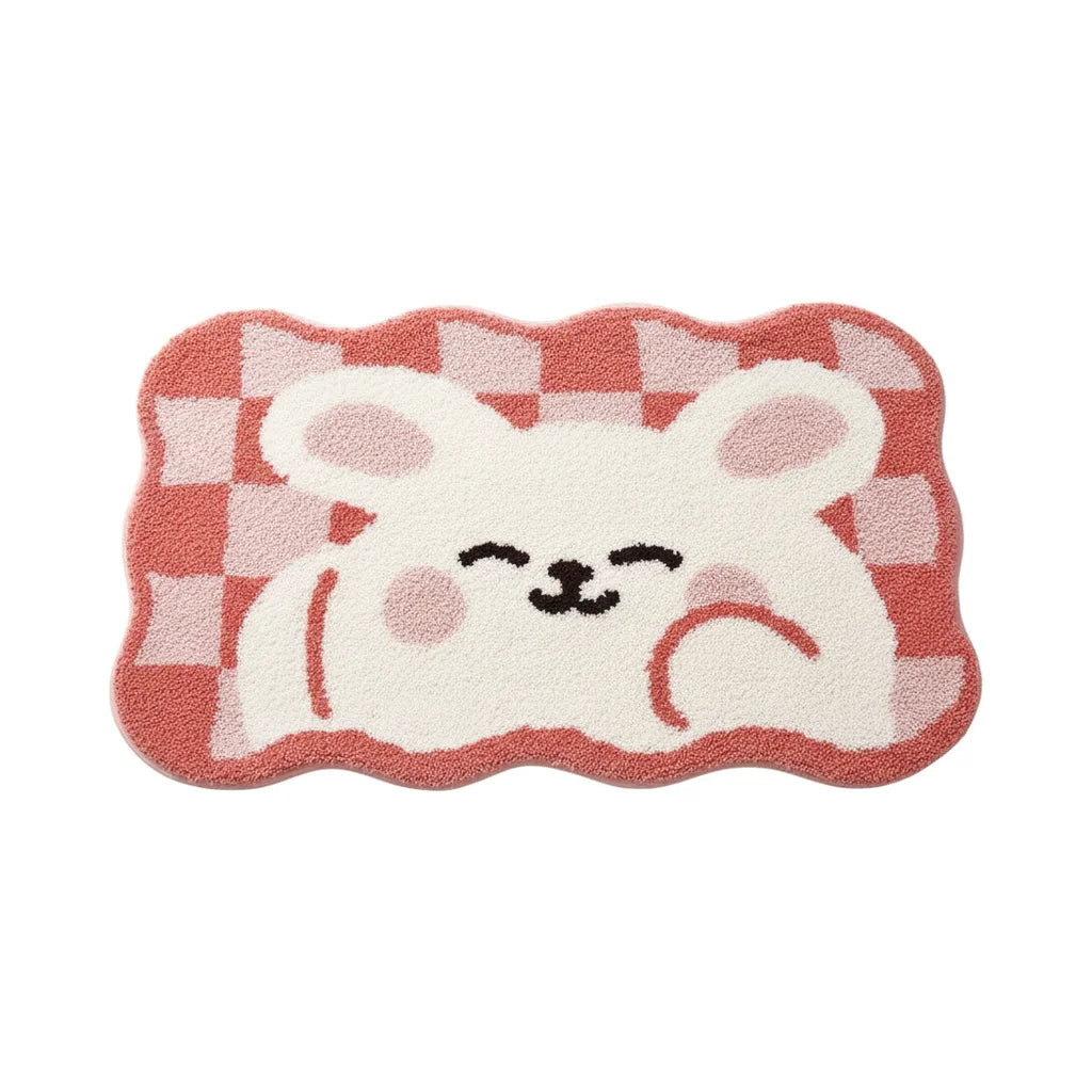 Tapis de Bain Damier Lapin Timide