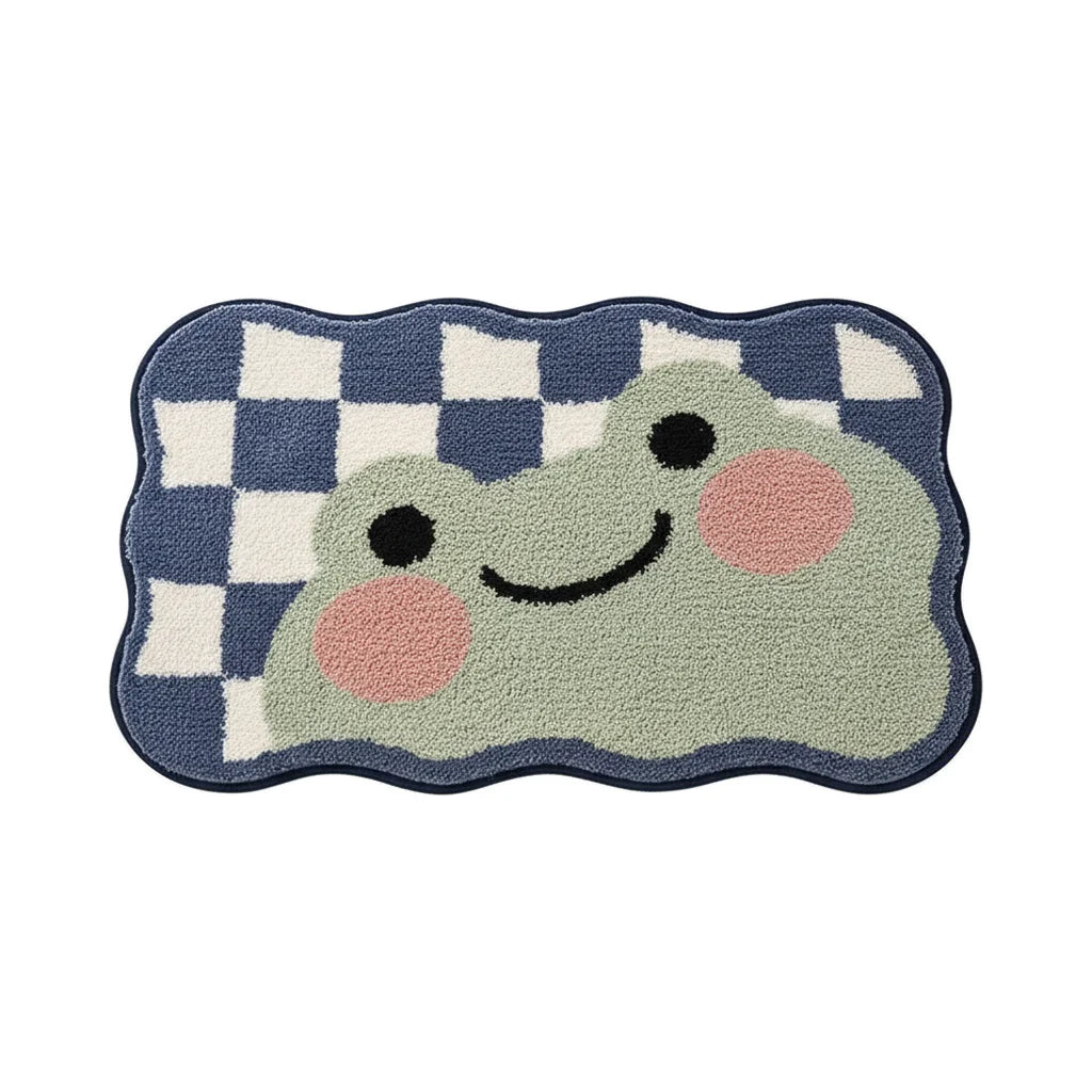 Tapis de Bain Damier Tortue Souriante