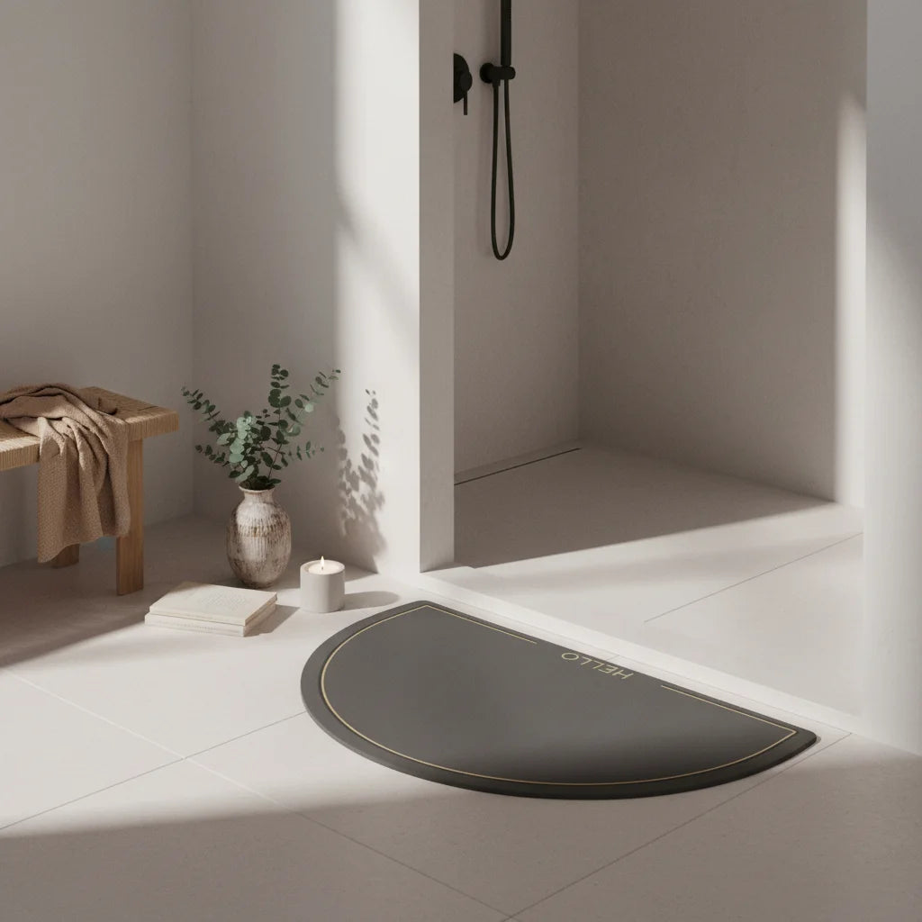 Tapis de Bain Demi Cercle "Hello"