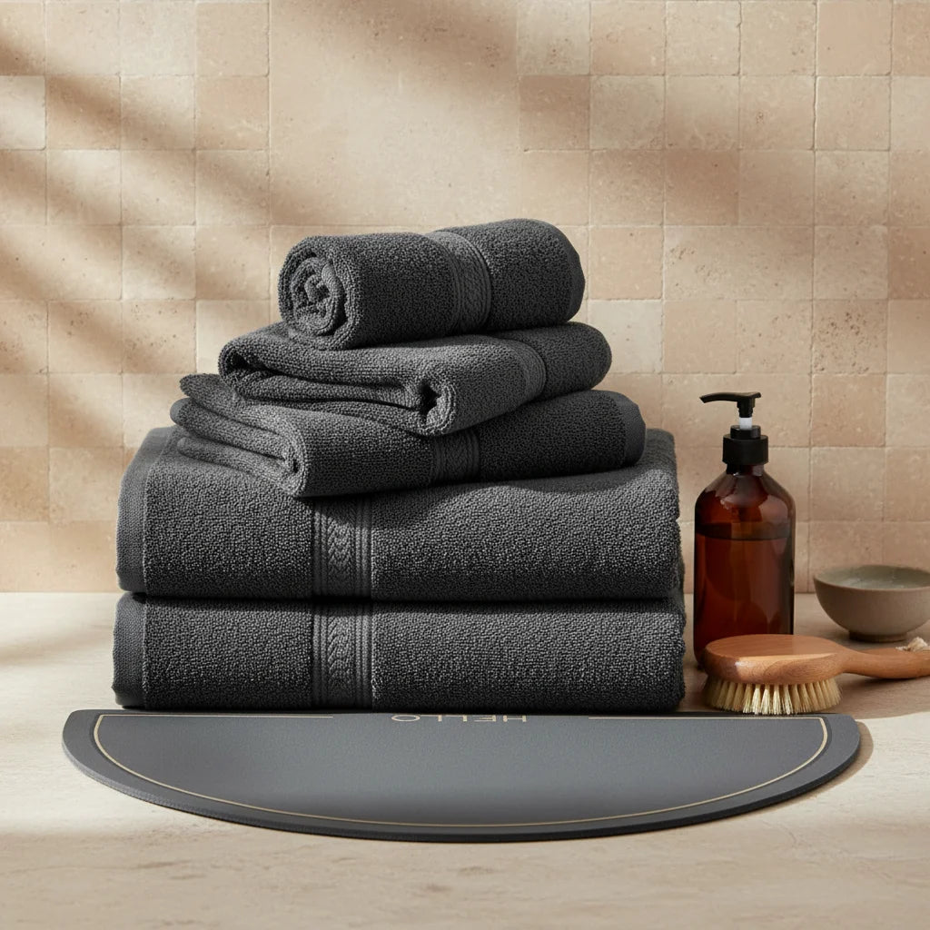 Tapis de Bain Demi Cercle "Hello"