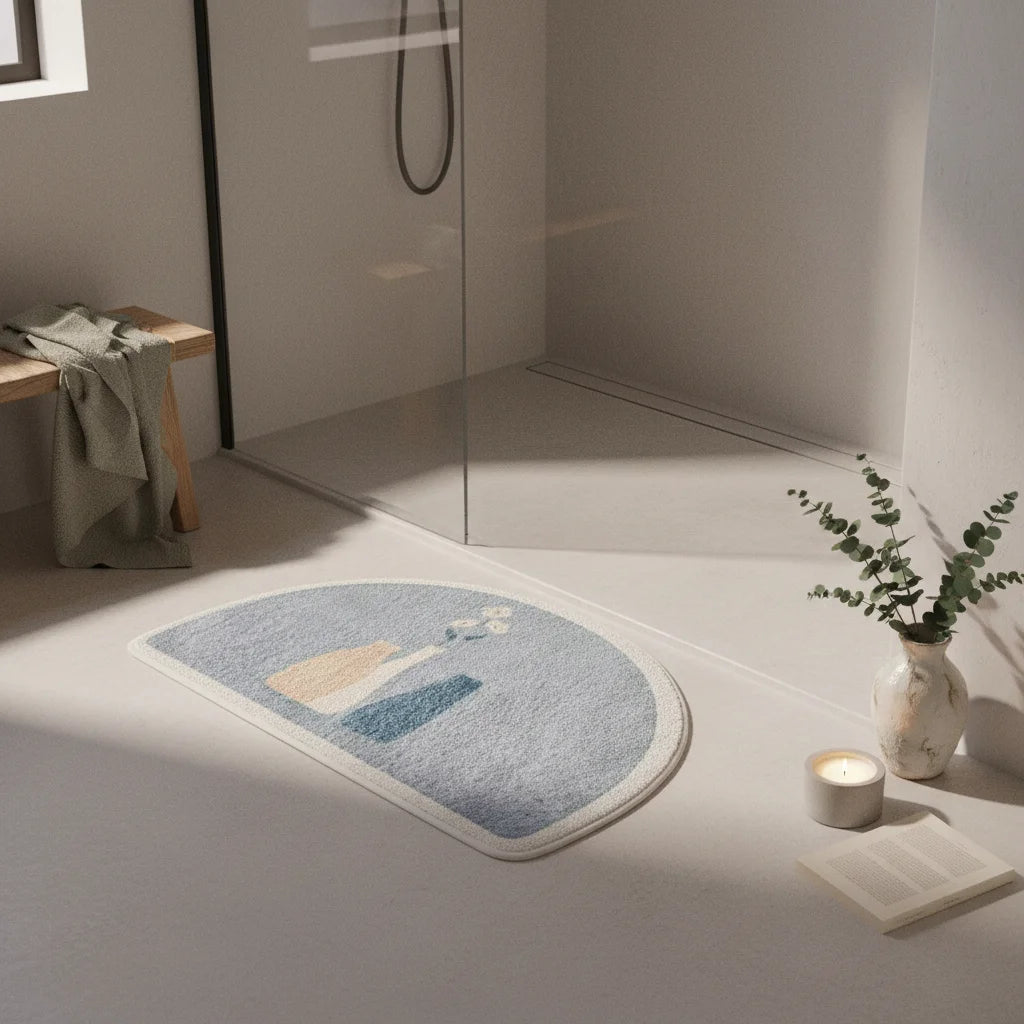 Tapis De Bain Demi Lune Antidérapant