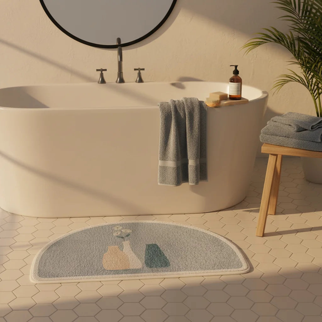 Tapis De Bain Demi Lune Antidérapant