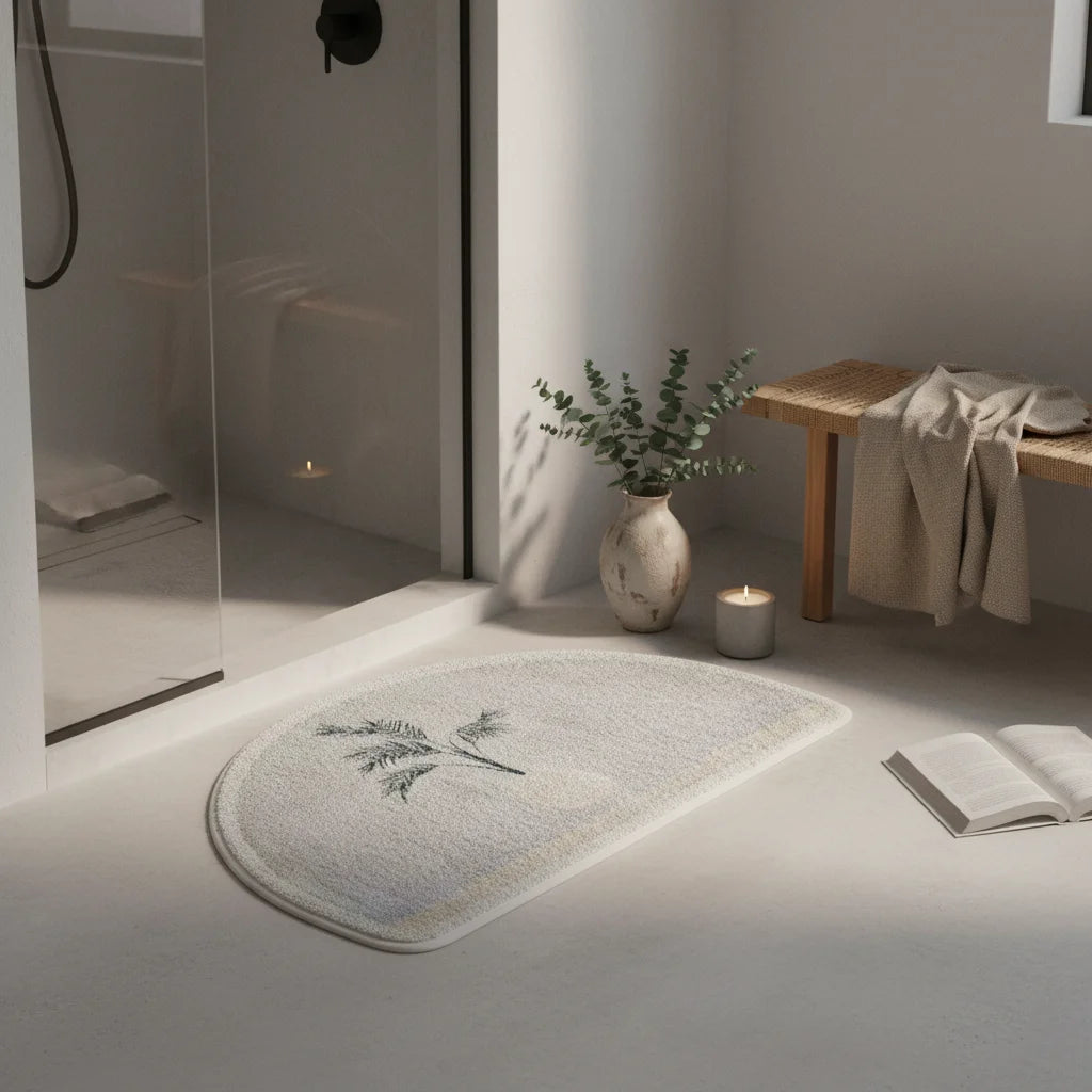 Tapis De Bain Demi Lune Gris