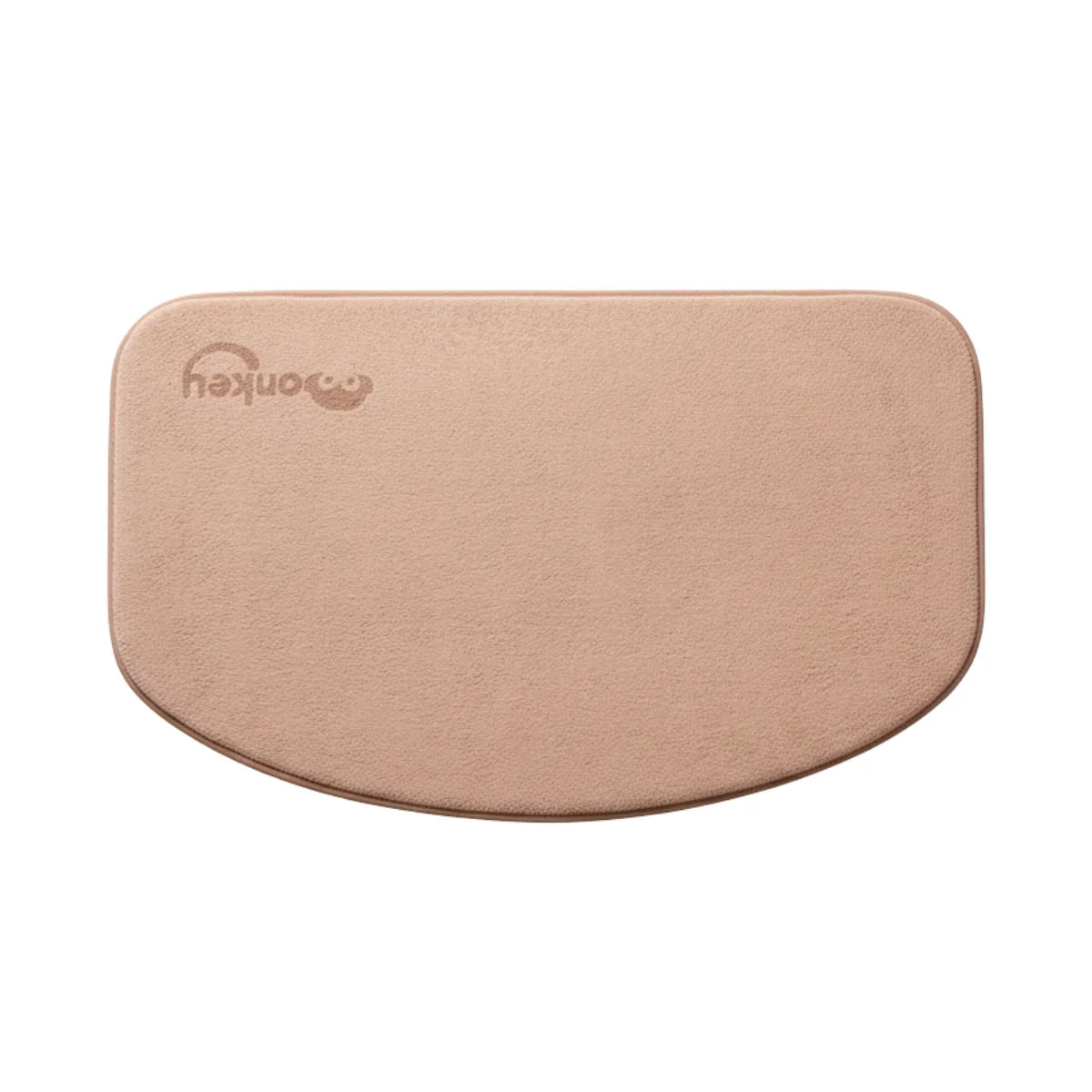 Tapis De Bain Demi Lune Microfibre Beige Rosé