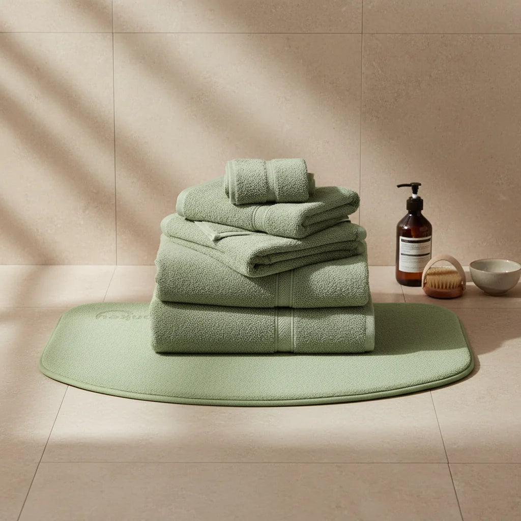 Tapis De Bain Demi Lune Microfibre Marron Chocolat