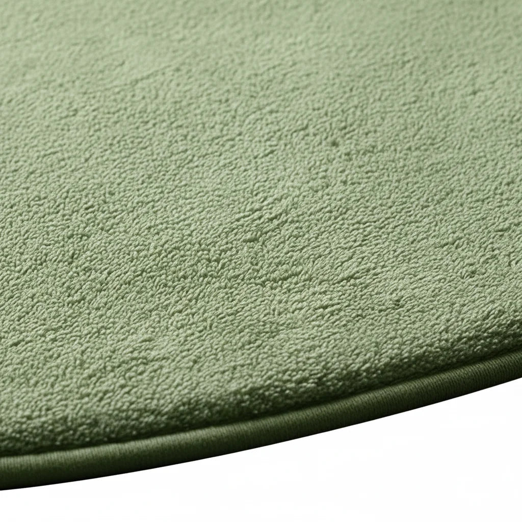 Tapis De Bain Demi Lune Microfibre Vert Amande
