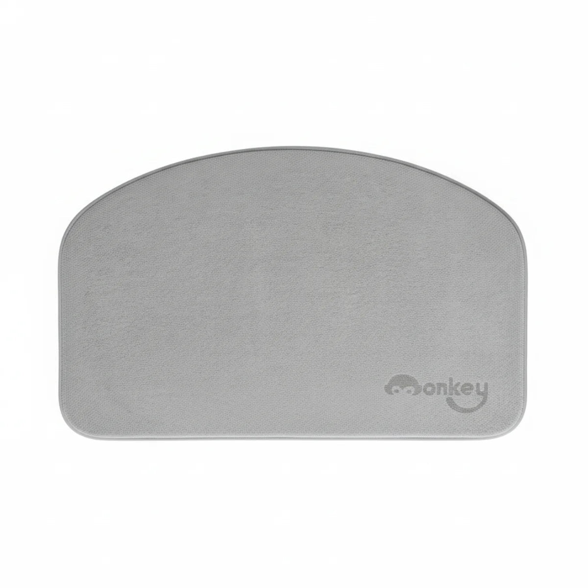 Tapis De Bain Demi Lune Microfibre Gris Naturel