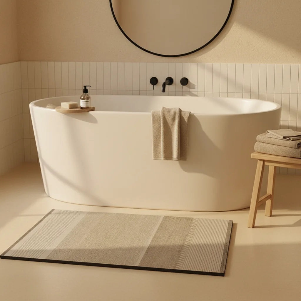 Tapis De Bain Design Gris 60x120cm