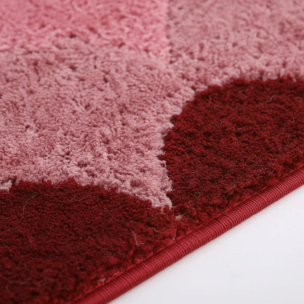 Tapis De Bain Design Rose Écailles Rosées