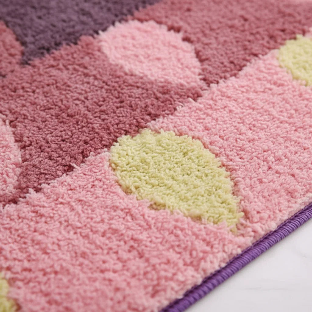 Tapis De Bain Design Rose Gouttes Crépuscule