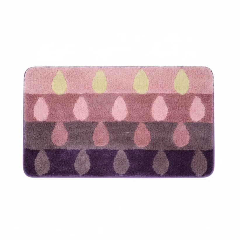 Tapis De Bain Design Rose Gouttes Crépuscule