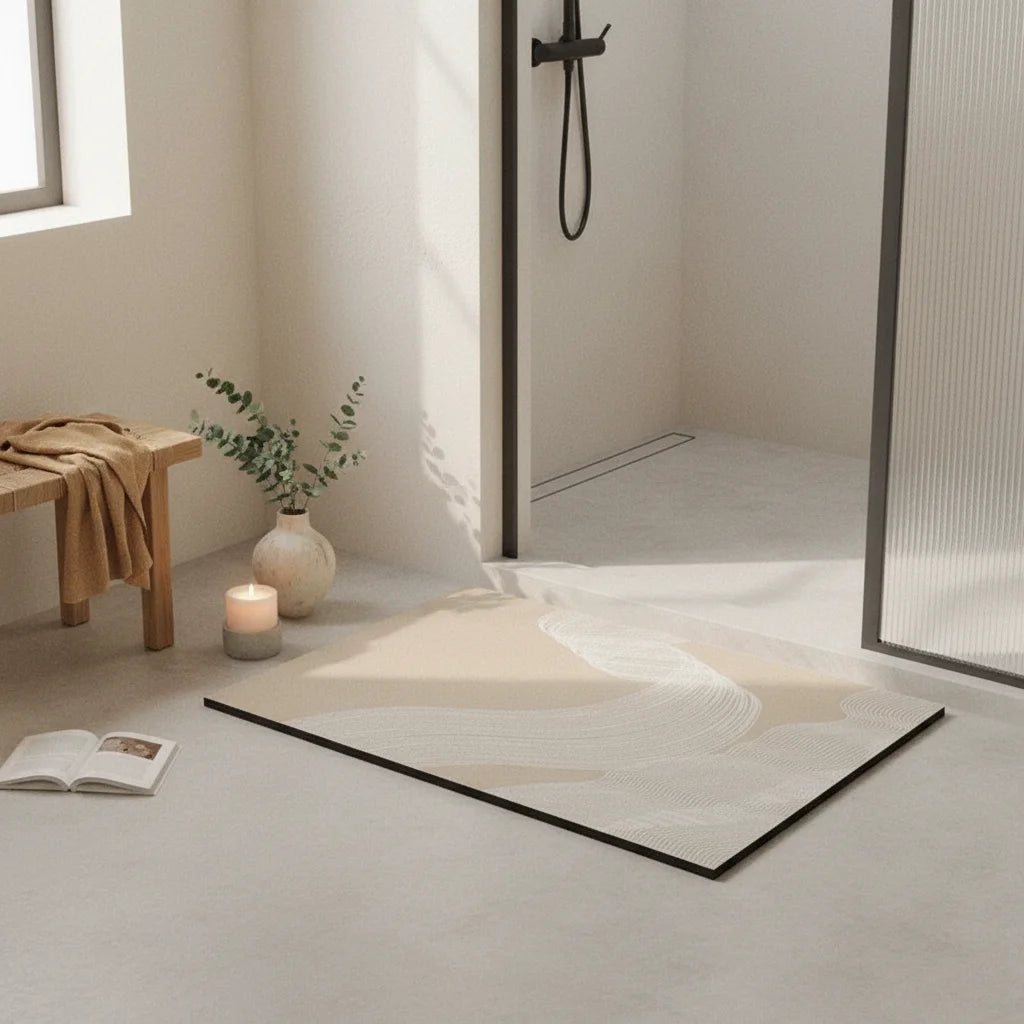 Tapis de Bain Diatomite Grande Taille Composition Moderne