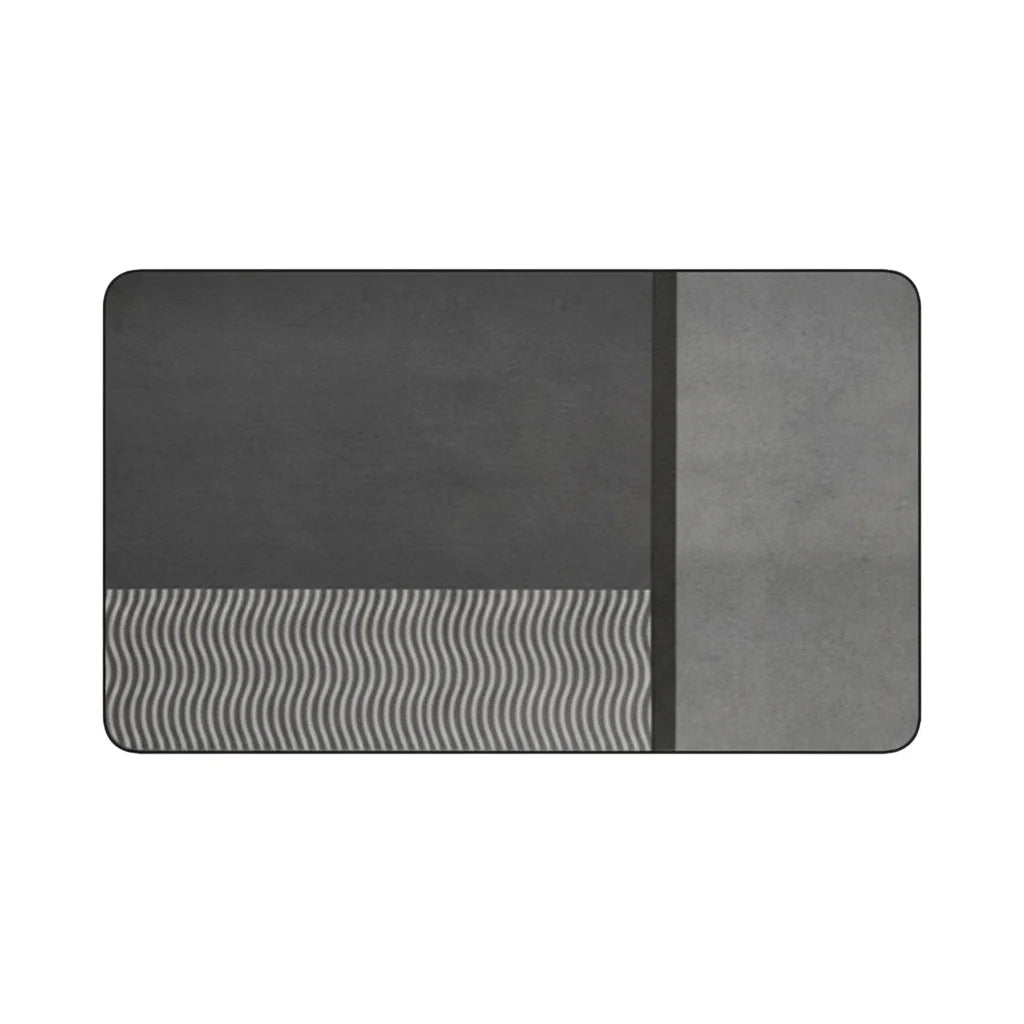 Tapis de Bain Diatomite Gris Blocs Rayés