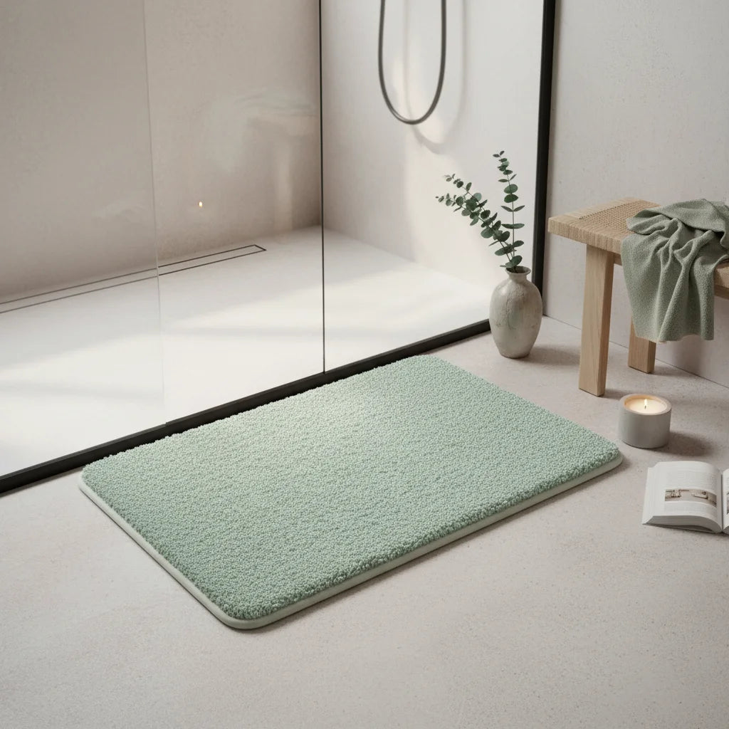 Tapis De Bain Doux Vert Menthe