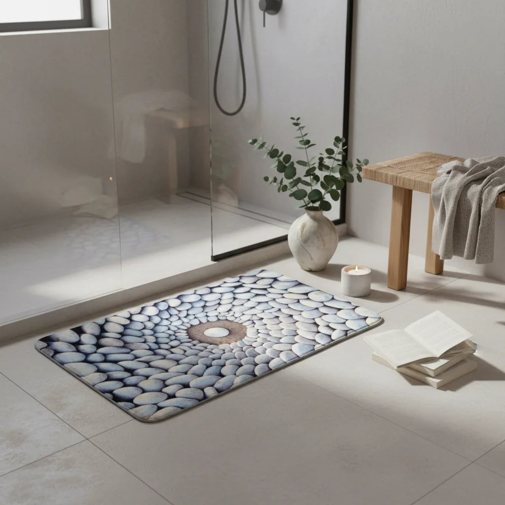 Tapis De Bain Effet Galet 60x90cm