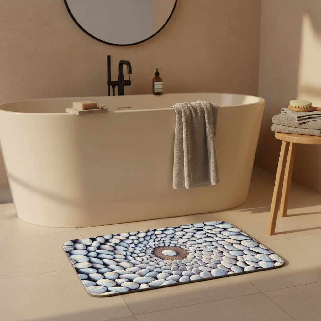 Tapis De Bain Effet Galet 60x90cm