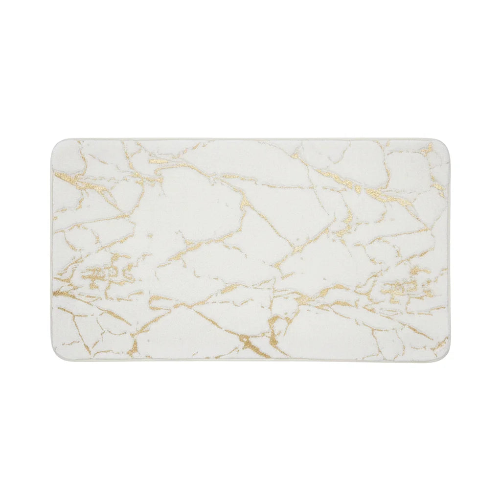 Tapis de Bain Effet Marbre Marbre Blanc