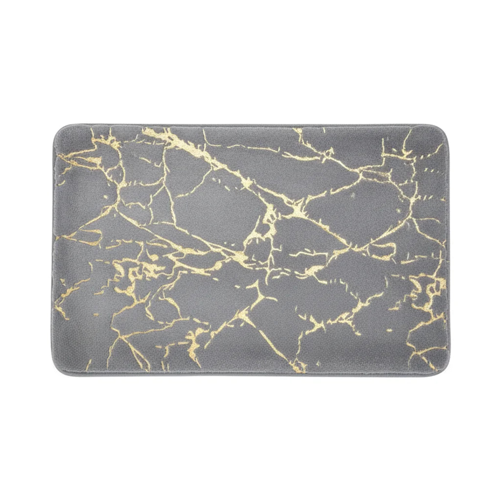 Tapis de Bain Effet Marbre Marbre Gris