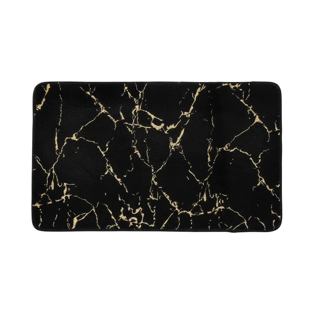 Tapis de Bain Effet Marbre Marbre Noir