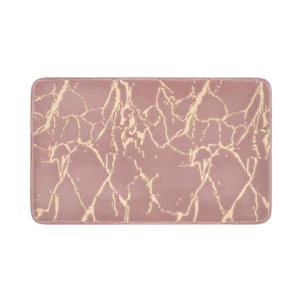 Tapis de Bain Effet Marbre Marbre Rose