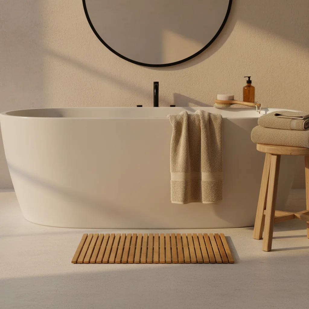 Tapis De Bain En Bambou